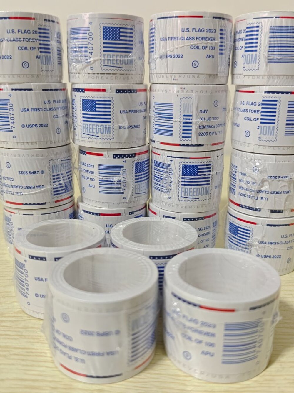 20 Roll of  postage stamps of 100 each issue 2023 Total 2000 stamps